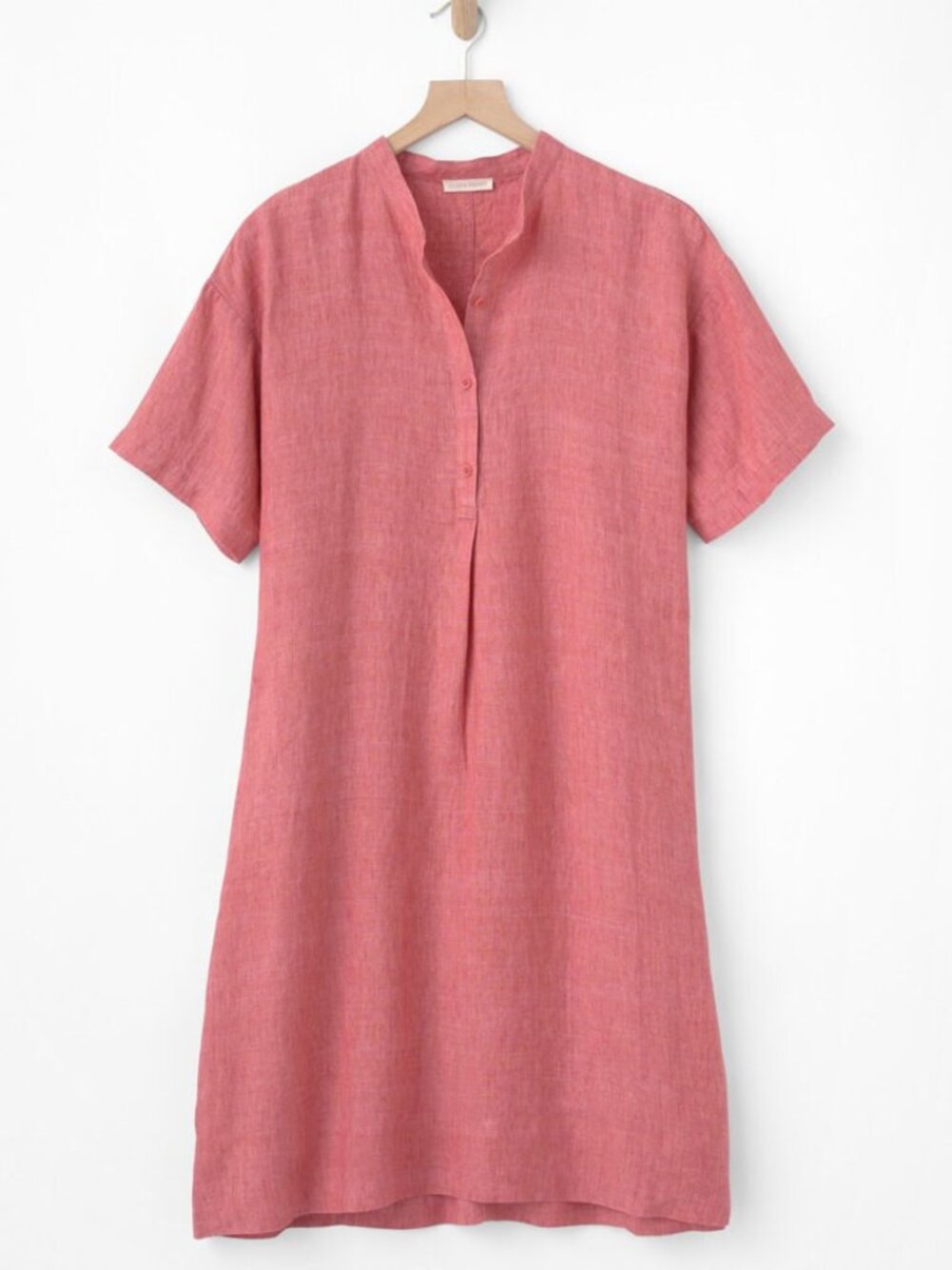 $258 Eileen Fisher Organic Linen Delave Mandarin Collar Shirtdress** US XS - Picture 5 of 5